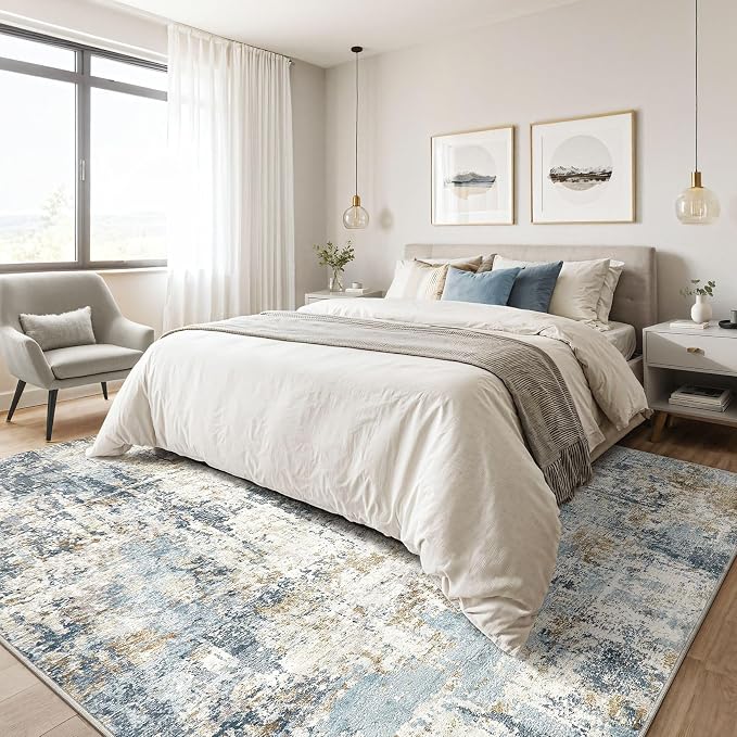 LOONGRUG 10x14 Area Rugs Washable Large Neutral Modern Living Room Rug | - Image 4