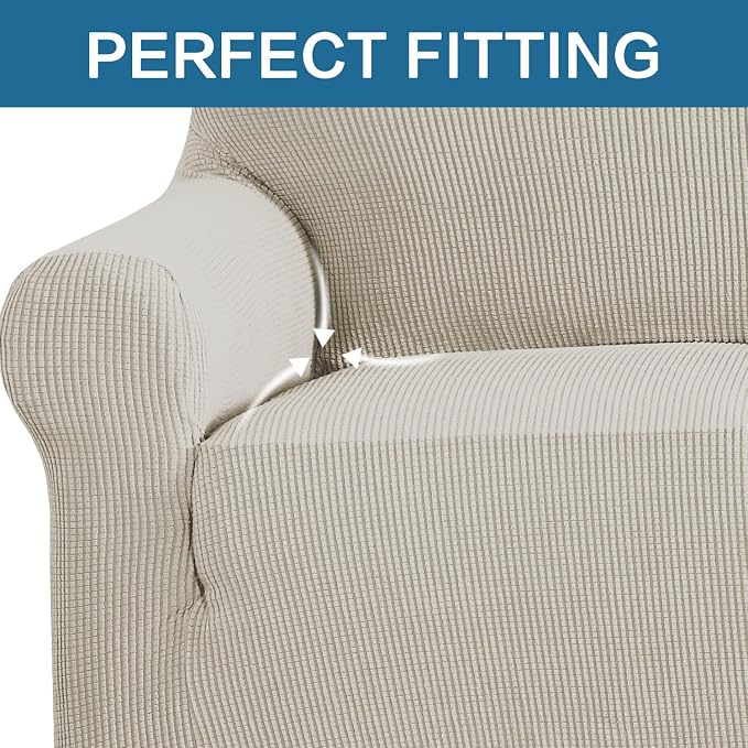 H.VERSAILTEX Stretch Loveseat Covers 1-Piece Loveseat Slipcover|Sofa Cover - Image 5