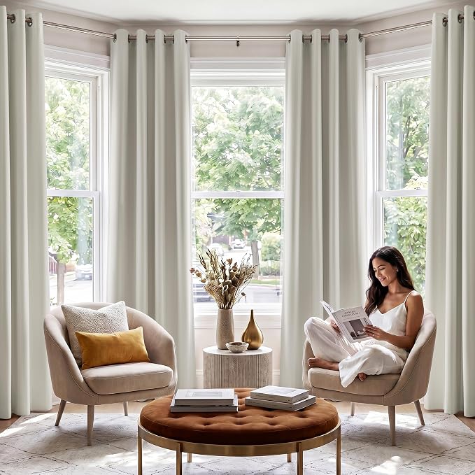 NICETOWN 100% Blackout Curtain Panels 84 inch Long - Image 3