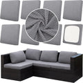 8Pcs Outdoor Cushion Covers, Elastic Patio Cushion Covers | Washable, by dreahoteztil
