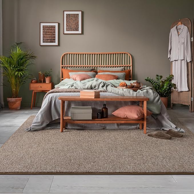 Small Area Rugs for Bedroom, 2×4 Non Slip Runner Rug, Matte Brown | Washable - Image 7