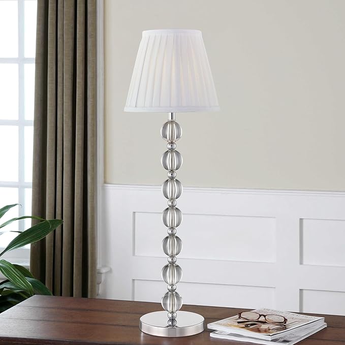 Agata Table Lamp – Modern Luxury Lamp for Bedroom or Living Room, Compact Statement Lighting (15" x 15" x 27.5")
