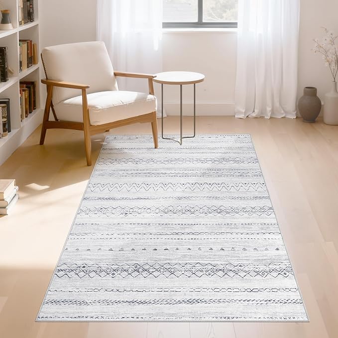 cotiled Washable 3x5 Entryway Rugs: Boho Moroccan Soft Small Rug | Solve Modern - Image 2
