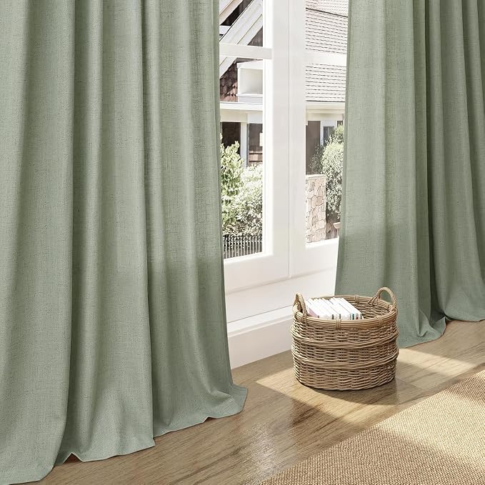 Desert Sage Linen Curtains 80 Inch Length - Image 5