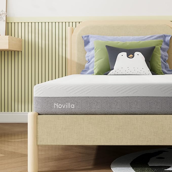 Novilla Mattress Twin XL, 8-Inch Gel Memory Foam Mattress for Pressure Relief, Enhanced Support & Plush Comfort, Twin XL Bed in a Box, Bliss