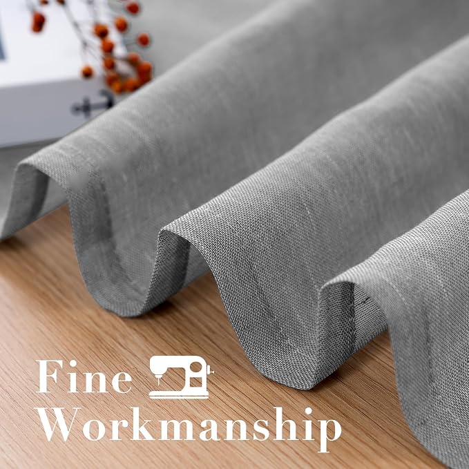 H.VERSAILTEX Linen Curtains 90 inches Long Linen Curtains/Natural Linen Blended - Image 6