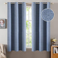 MIULEE 100% Blackout Linen Curtains by MIULEE