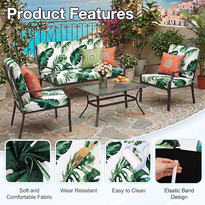 Waterproof Outdoor Cushion Covers, Stretch Patio Slipcovers | UV Resistant - Image 7