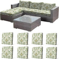 CALBODE 8 Pcs Stretch Outdoor Seat Cushion Covers, Indoor/Outdoor Couch Cover by CALBODE