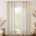 Light Filtering Linen Curtains 84 inches Long by LAMIT
