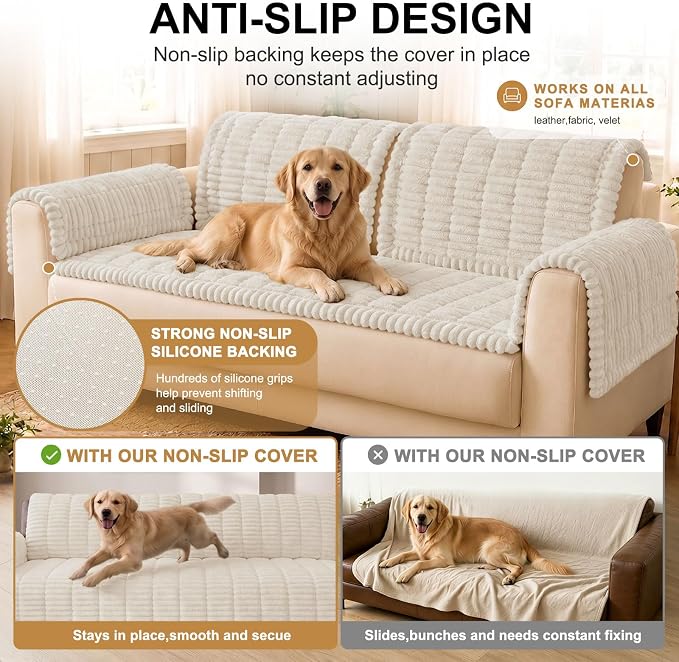 Smiry Couch Cover for Dogs, Non Slip Washable Sofa Protector for Pets | Soft - Image 10