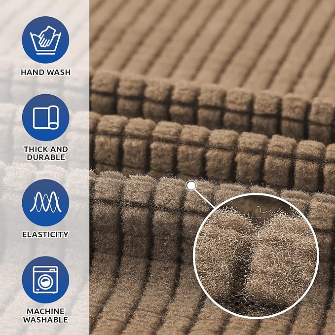 Stretch Oversized Couch Covers for Sofa Slipcover, Camel | 1-Piece Washable - Image 5