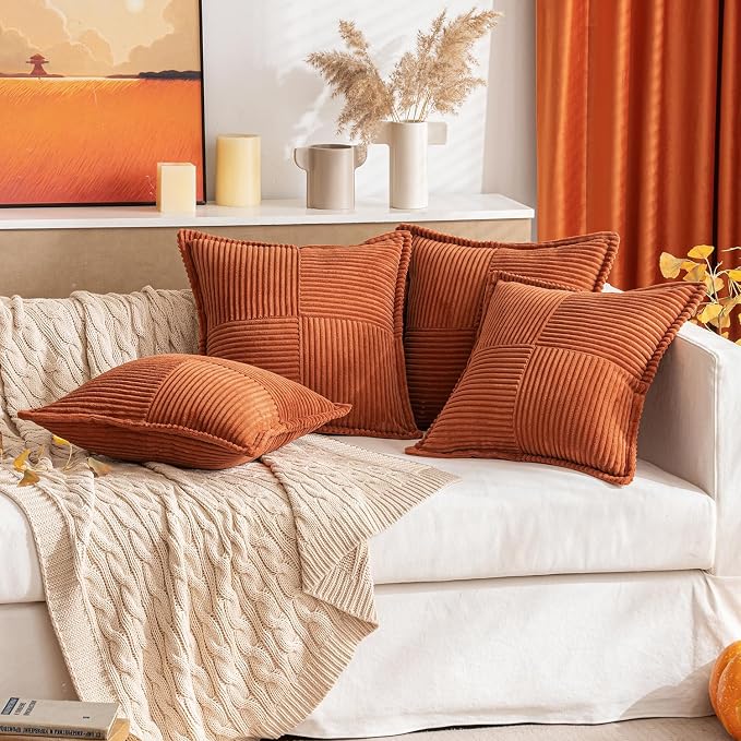 MIULEE Fall Burnt Orange Decorative Throw Pillow Covers - Image 7