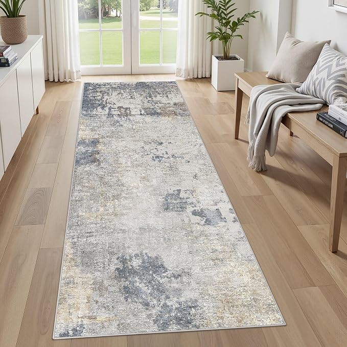 UERMEI 3x8 Washable Runner Rug for Hallway, Non Slip Low Pile Kitchen Carpet - Image 8
