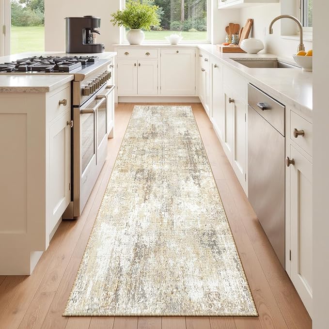 RELEANY Washable Runner 2'x6' Abstract Area Rug by RELEANY