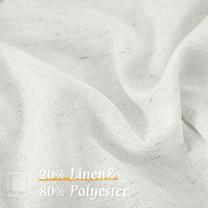 Light Filtering 63 inch Length Linen Curtains - Image 2