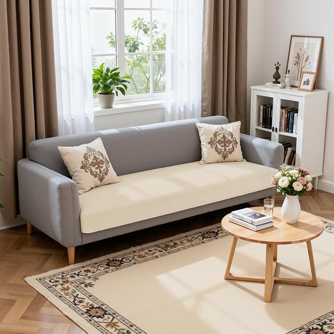 Hokway Couch Cushion Covers, Stretch Sofa Cushion Covers, Washable Replacement by Hokway