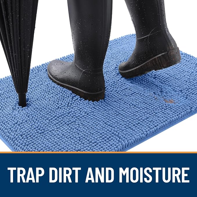 OLANLY Dog Door Mat for Muddy Paws 34x21, Super Absorbent Chenille Mud Mat | - Image 2