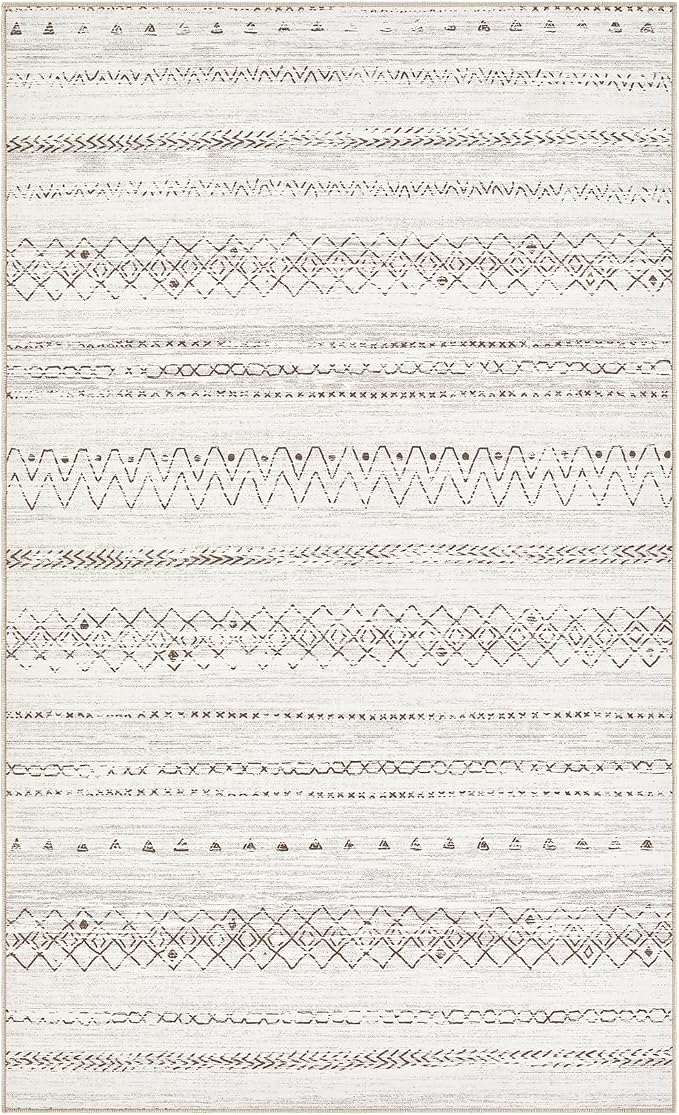 cotiled Washable 3x5 Entryway Rugs: Boho Moroccan Soft Small Rug | Solve Modern - Image 7