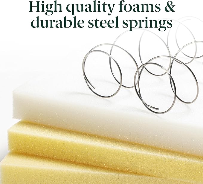 ZINUS 8 Inch Spring Sensation Hybrid Mattress [New Version], King, Fiberglass Free, Medium Firmness, Durable Support, Certified Safe Foams & Fabric, Mattress in A Box