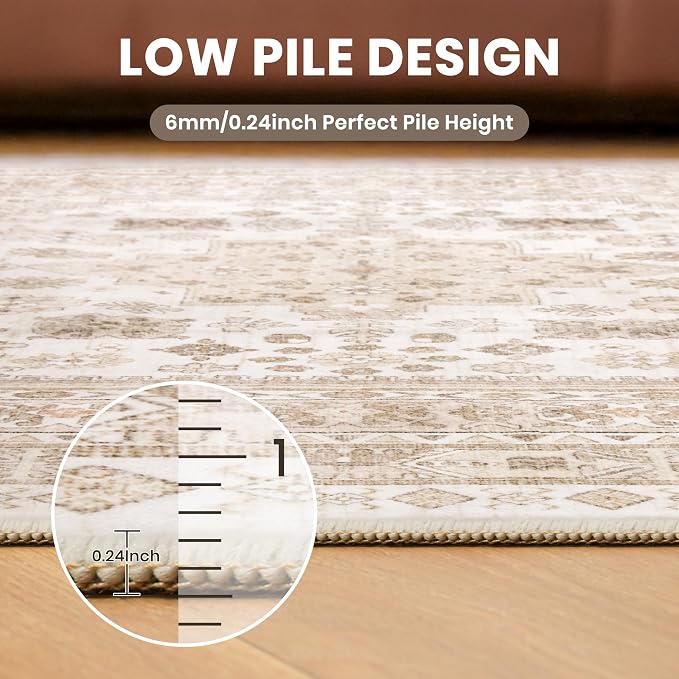 2x6 Runner Rug Non Slip, Washable Hallway Runner Rug, Nursery Room, Soft Runner - Image 7