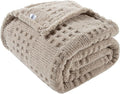 90x104 Inch Brown Waffle Queen Blanket by LUSSENAHOME