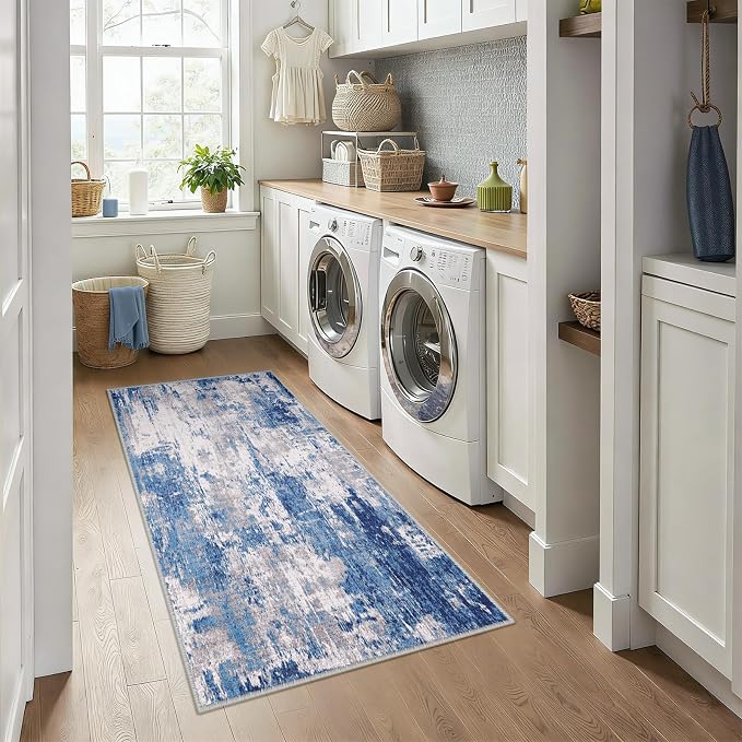 RELEANY Washable Runner 3'x6' Abstract Area Rug - Image 3