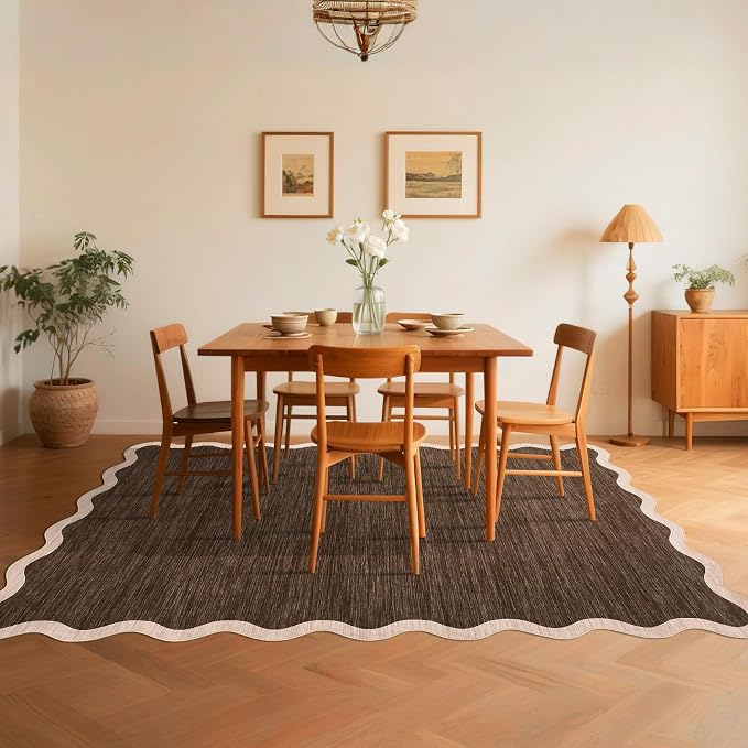 GarveeHome Scalloped Washable Area Rug 6 x 9 Rugs - Image 2