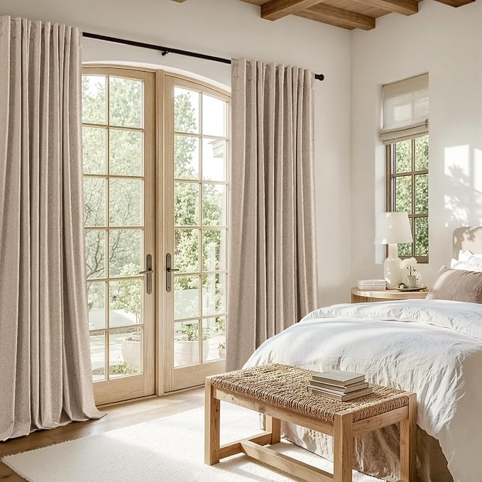 MIULEE 100% Blackout Linen Curtains - Image 6
