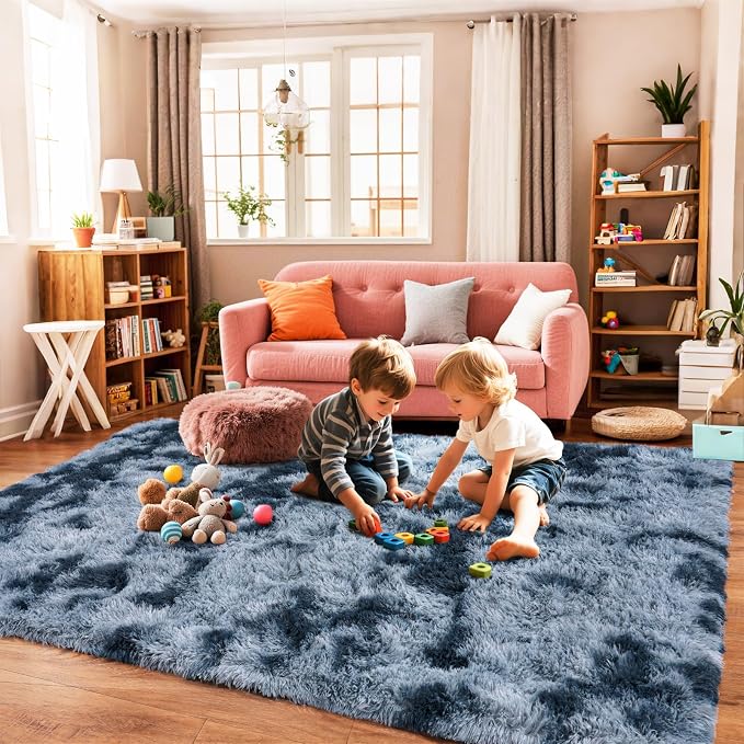 Super Fluffy Area Rug for Living Room 5x7, Shaggy Carpet - Image 4
