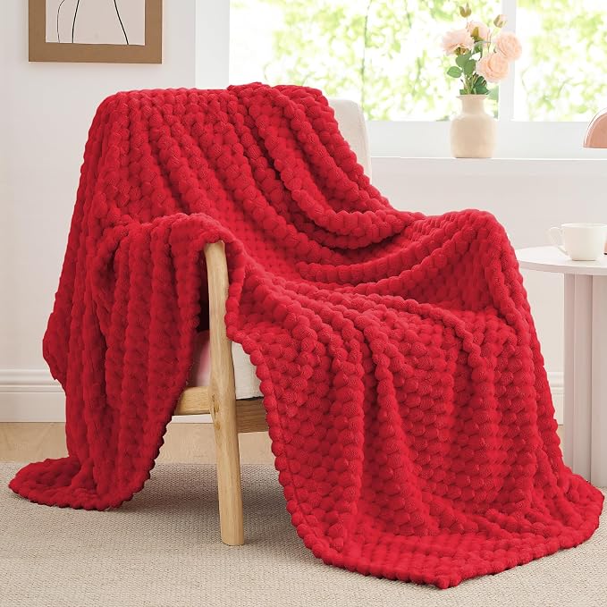 BEDELITE Red Throw Blanket for Couch, Soft Cozy Gifts for Women, 50 * 60 | 3D - Image 8