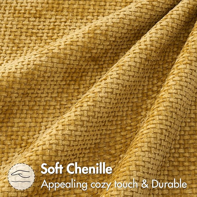 MIULEE Decorative Couch Throw Pillow Covers 16x16 in Mustard Yellow 2 Pack | - Image 6