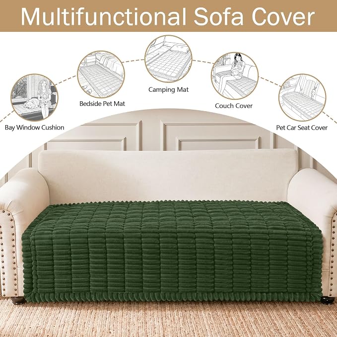 Couch Cover for Dogs, Washable Non Slip Plush Flannel Sofa Protector | Thick - Image 3