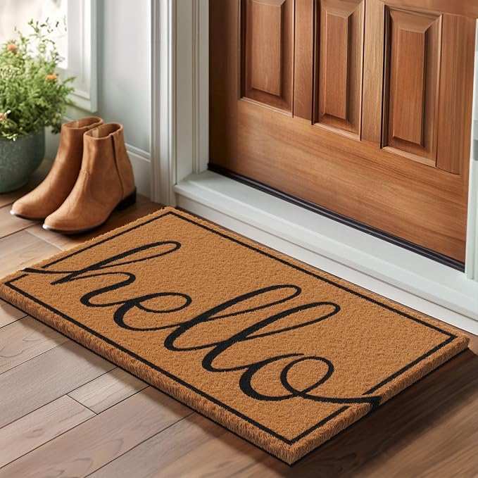 Barnyard Designs Natural Coco Coir Non-Slip Doormat | Heavy-Duty Welcome Mat - Image 4
