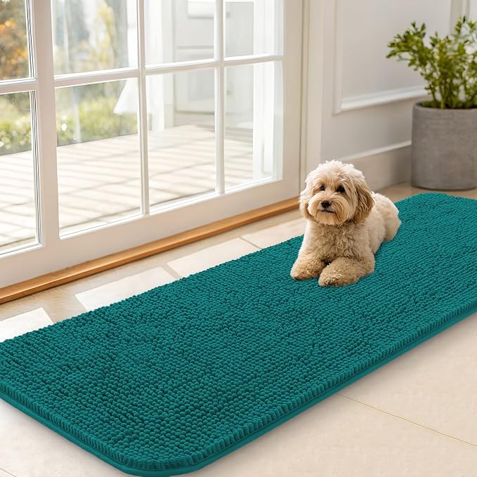 OLANLY Dog Door Mat for Muddy Paws 59x20, Super Absorbent Chenille Mud Mat | by OLANLY