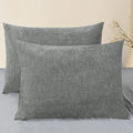 CaliTime Decorative Throw Pillow Covers 26 X 20 Inches Medium Grey | Pack of 2 by CaliTime