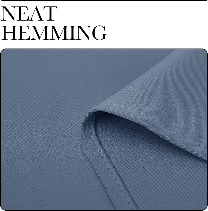 NICETOWN Stone Blue Room Darkening Curtain Panels 86" Length - Image 8