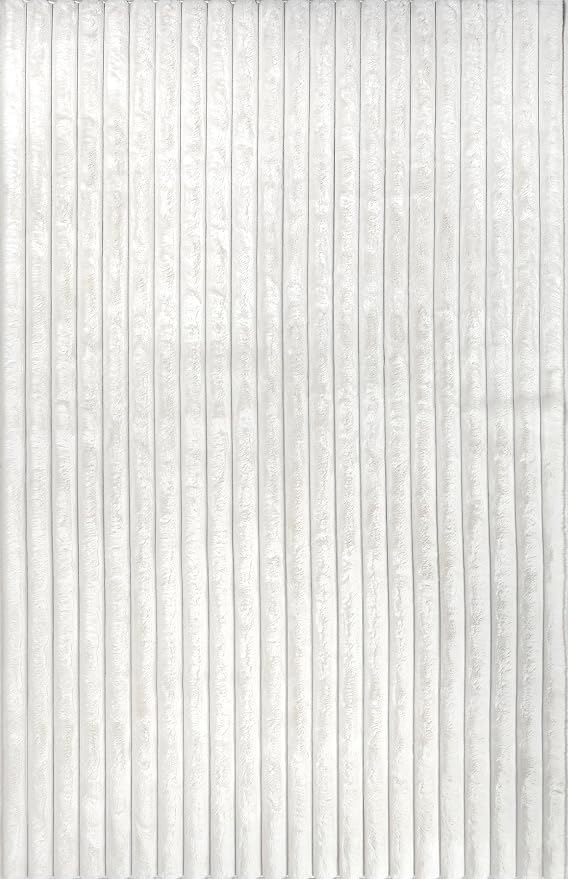 nuLOOM Kai Off White Striped Washable Area Rug, Off White - Image 3