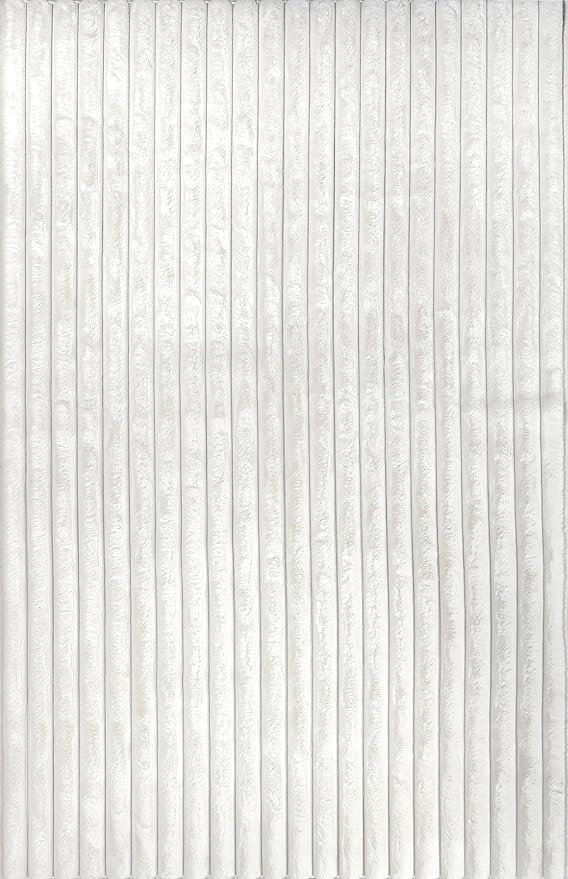 nuLOOM Kai Off White Striped Washable Area Rug, Off White - Image 3