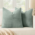 MIULEE Greyish Green Decorative Throw Pillow Covers 16x16 Inch by MIULEE