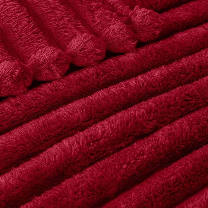 Exclusivo Mezcla Striped Twin Size Fleece Blanket - Image 4
