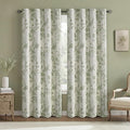 Sage Green Boho Floral 100% Blackout Curtains 90 Inch 2 Panels | Farmhouse by Unknown