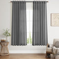 Blazer Grey Curtains 63 Inches Long 2 Panel Sets by Nanspring