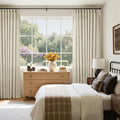 60 Inch Width 96 Inches Long Linen Pinch Pleated Curtains 1 Panel | Light by Twodrapes