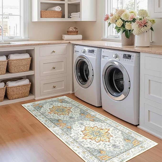 RELEANY Washable Area Rug, Runner 2'x5', Water Repellent, Pet Friendly - Image 3