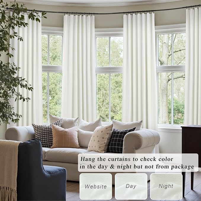 102 Inch Blackout Curtains 2 Panel Set Length Modern Decorative Dark Out Curtain - Image 8