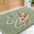 OLANLY Dog Door Mat for Muddy Paws 24x16, Paw Print Design Chenille Mud Mat | by OLANLY