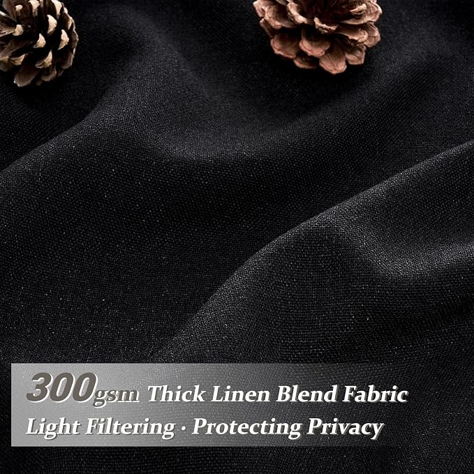 Black Viral Sheer Curtains 84 Inches Long - Image 3