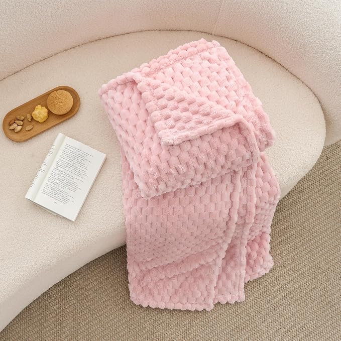 BEDELITE Pink Twin Blanket for Couch, Soft Cozy Gifts for Women, 60 * 80 | 3D - Image 8