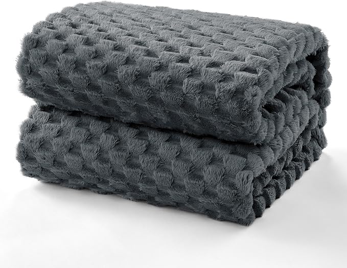EXQ Home Gentle Soft Fleece Throw Blanket – Cozy Lightweight 3D Imitation - Image 2